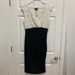 NWT Women’s Black & White Connected Apparel Dress size 12